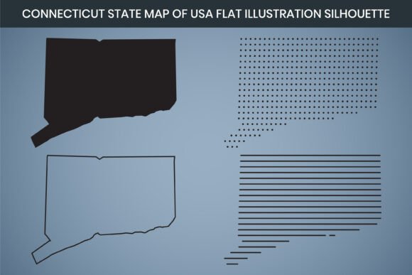 Connecticut State Hand Drawn Outline Map: A Versatile Design Resource for Professionals and Creatives