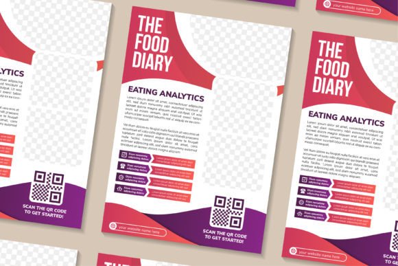 Elevate Your Brand with the Food Diary Vertical Flyer: A Modern Corporate Design Solution