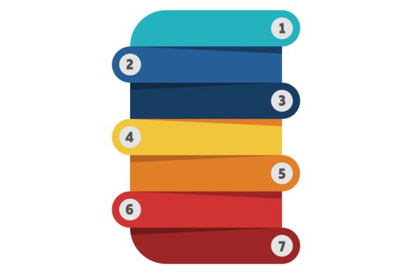Mastering Visual Storytelling with the Infographic Element with Color Step Labels
