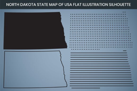 North Dakota State Hand Drawn Map USA: A Versatile Design Resource for Creatives and Educators