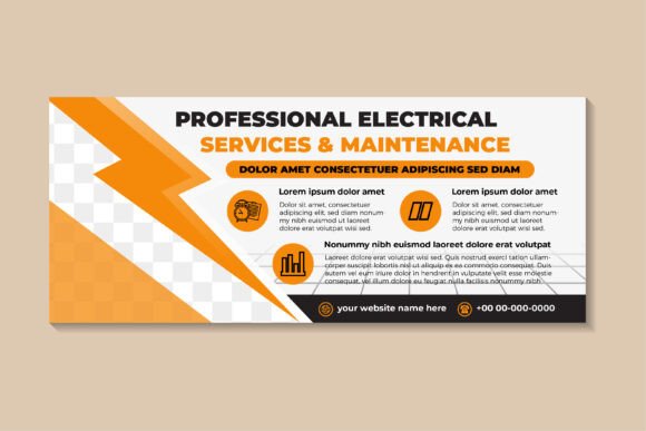 Professional Electrical Horizontal Banner: The Blueprint for Impactful Social Media Branding