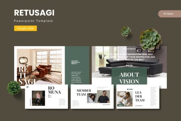 Retusagi Google Slide Template for Visual Storytelling