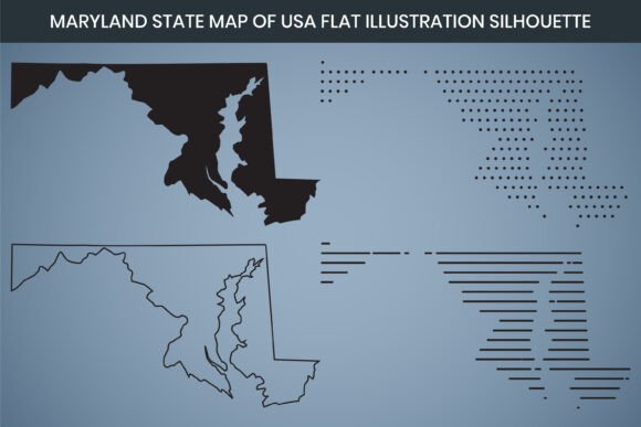 The Maryland State Hand Drawn Outline Map as a Versatile Design and Educational Asset