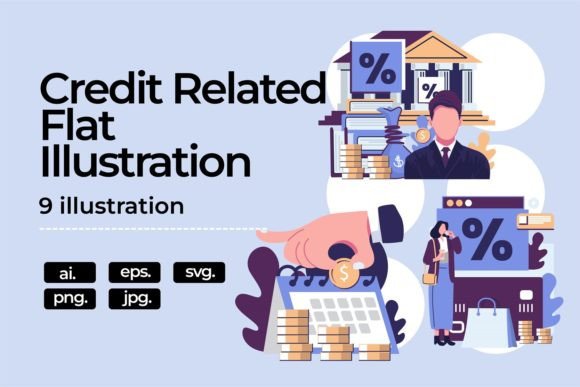Understanding Credit Through Flat Illustrations: A Visual Guide to Financial Literacy